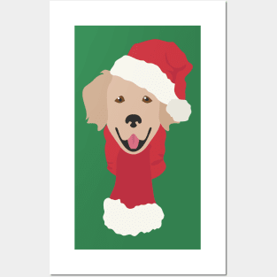 Golden Retriever Christmas Dog Posters and Art